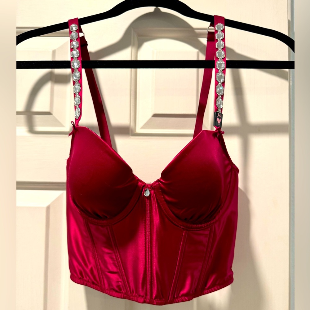 Victorias Secret Maroon bustier 34C